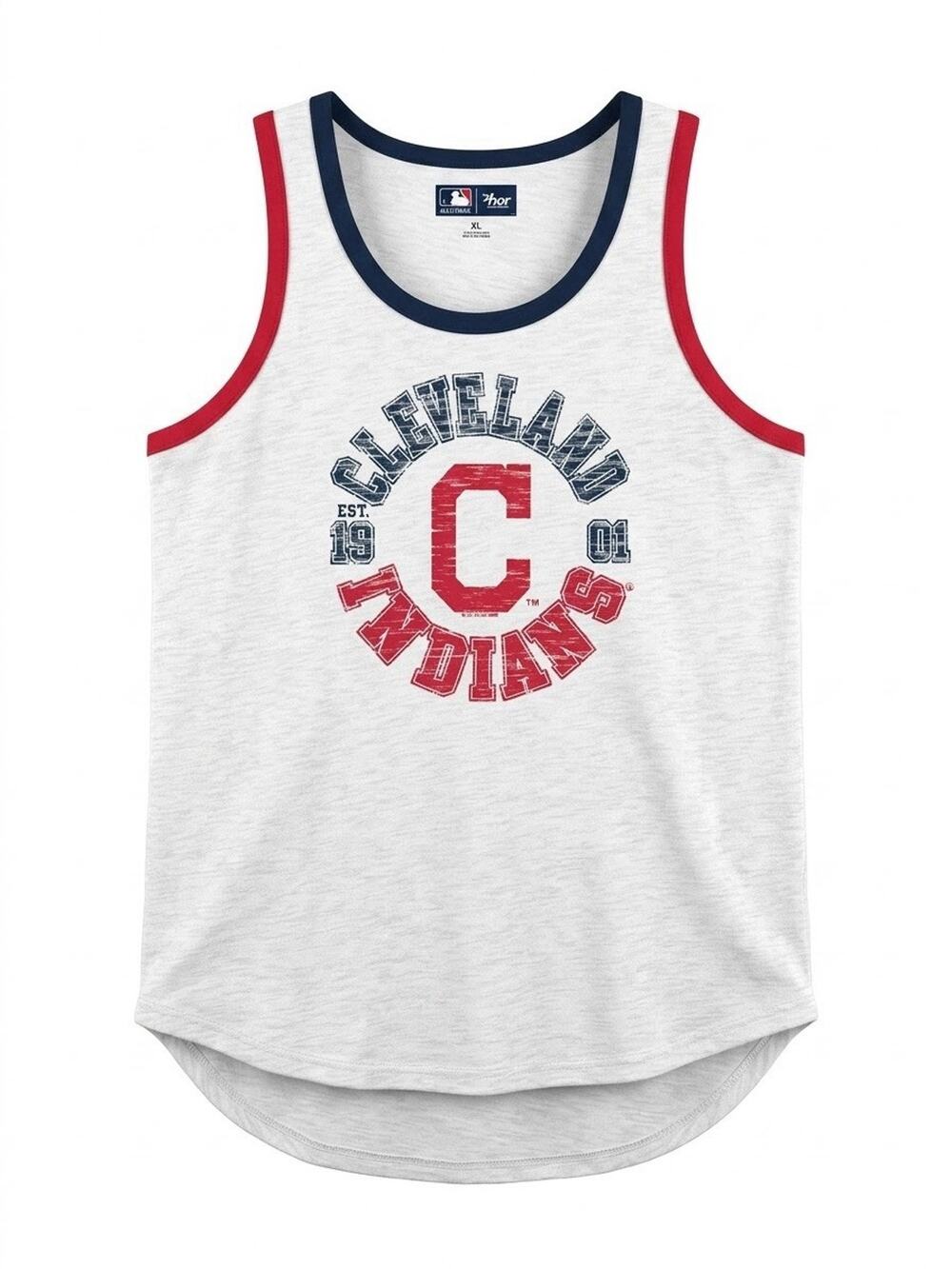 Vinatge Cleveland Guardians Women's Gameday White Heathered Tank Top - XL